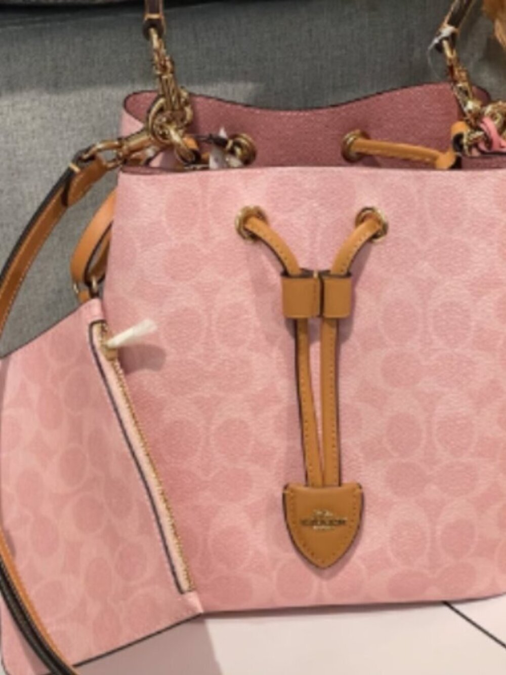 Coach Rowan Bucket Bag in Signature Canvas w/ Charms - Picture 2 of 6